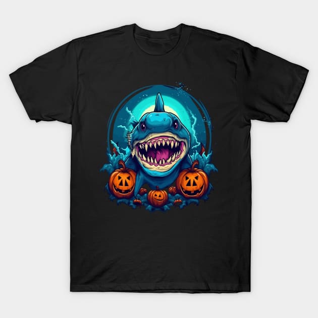 Shark Halloween T-Shirt by JH Mart